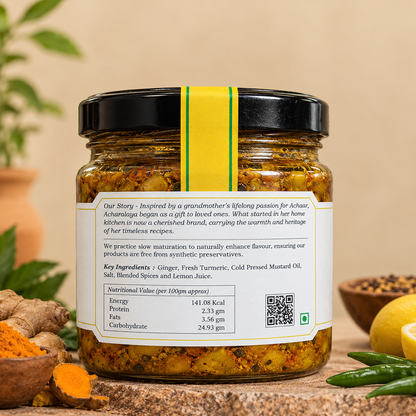 Kachi Haldi Adrak Achaar